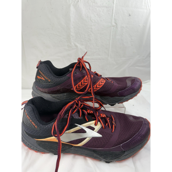 Brooks Cascadia 12 Women's Trail Running Shoe 11 B (Medium) Purple Orange - Picture 1 of 15